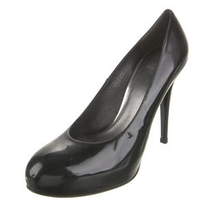 STUART WEITZMAN Heels Womens Size 9 Black Patent Leather Round Toe Pump